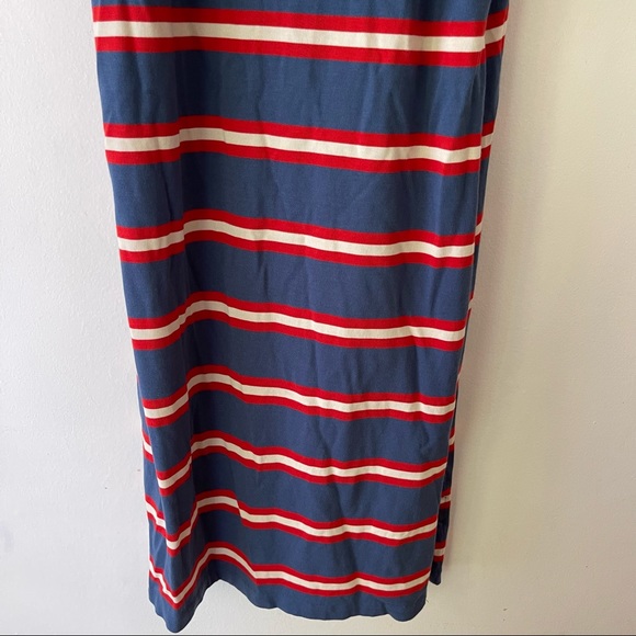 MARINE LAYER Sadie Midi Dress in Red Stripe Size S - Picture 7 of 13